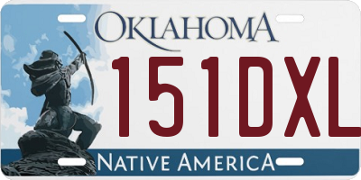 OK license plate 151DXL