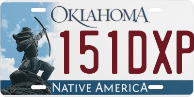 OK license plate 151DXP