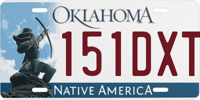 OK license plate 151DXT