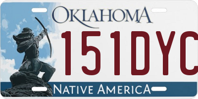 OK license plate 151DYC