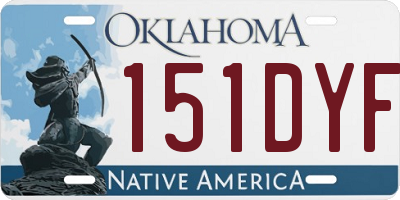 OK license plate 151DYF