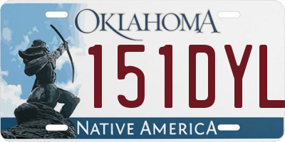 OK license plate 151DYL