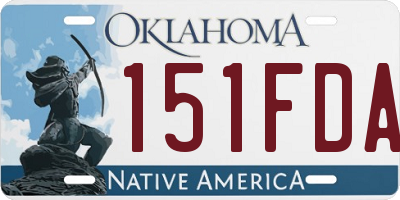 OK license plate 151FDA