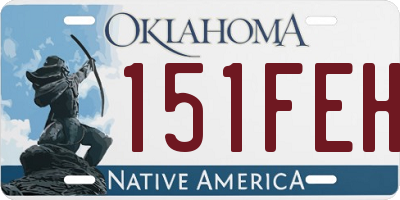 OK license plate 151FEH