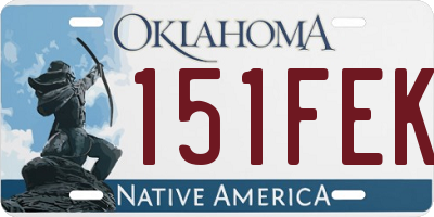 OK license plate 151FEK