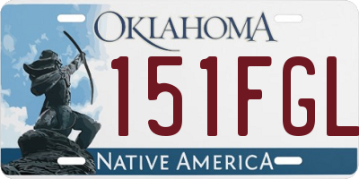 OK license plate 151FGL