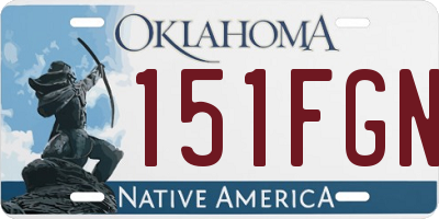 OK license plate 151FGN