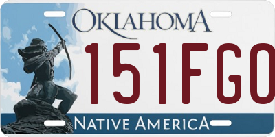 OK license plate 151FGO
