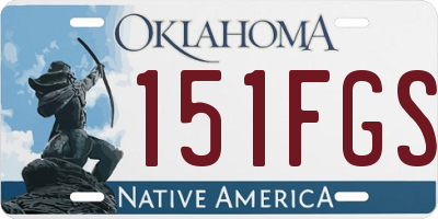 OK license plate 151FGS
