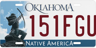 OK license plate 151FGU