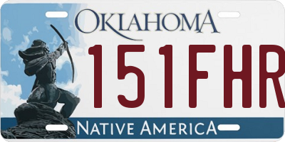 OK license plate 151FHR