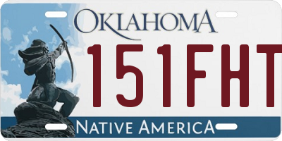 OK license plate 151FHT