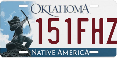 OK license plate 151FHZ