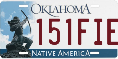 OK license plate 151FIE