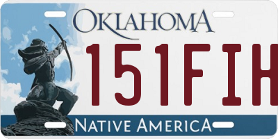 OK license plate 151FIH