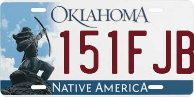 OK license plate 151FJB