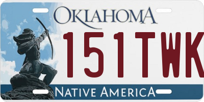 OK license plate 151TWK