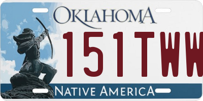 OK license plate 151TWW