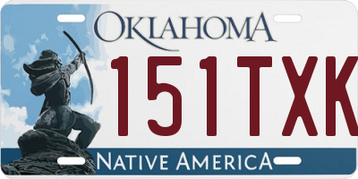 OK license plate 151TXK