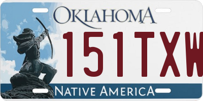 OK license plate 151TXW