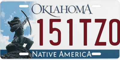 OK license plate 151TZO