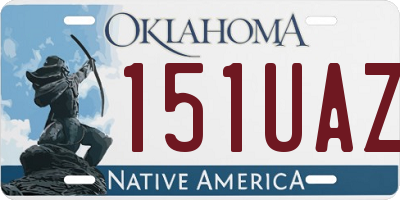 OK license plate 151UAZ