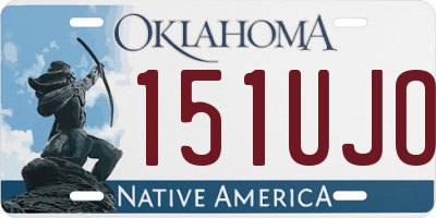 OK license plate 151UJO