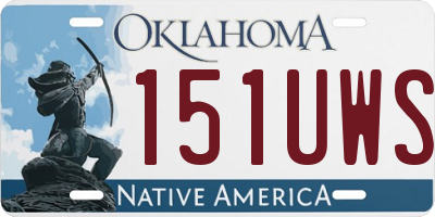 OK license plate 151UWS