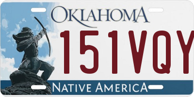 OK license plate 151VQY