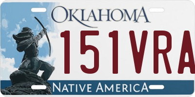 OK license plate 151VRA