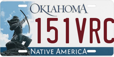 OK license plate 151VRC