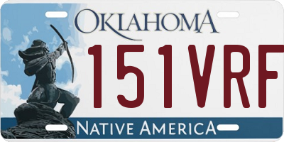 OK license plate 151VRF