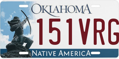 OK license plate 151VRG