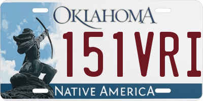 OK license plate 151VRI