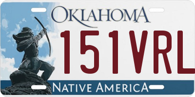 OK license plate 151VRL