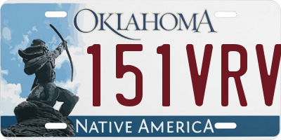 OK license plate 151VRV
