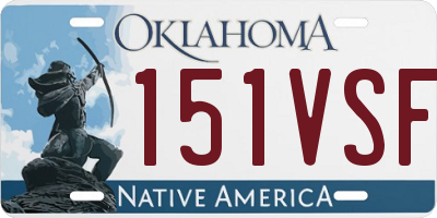 OK license plate 151VSF