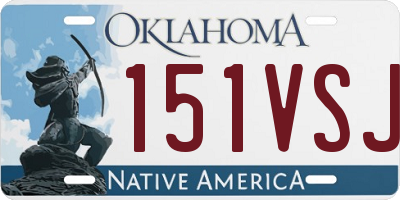 OK license plate 151VSJ