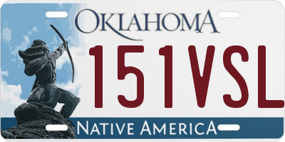 OK license plate 151VSL