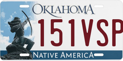 OK license plate 151VSP