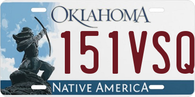 OK license plate 151VSQ