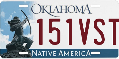 OK license plate 151VST