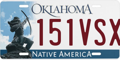 OK license plate 151VSX