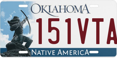 OK license plate 151VTA