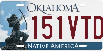 OK license plate 151VTD