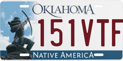 OK license plate 151VTF