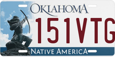 OK license plate 151VTG