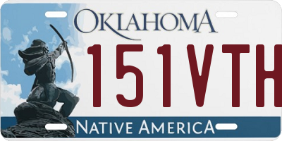 OK license plate 151VTH