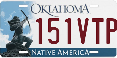 OK license plate 151VTP