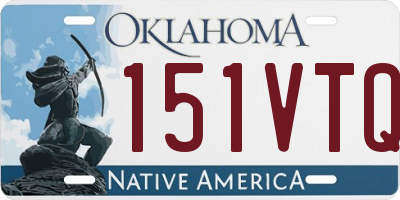 OK license plate 151VTQ